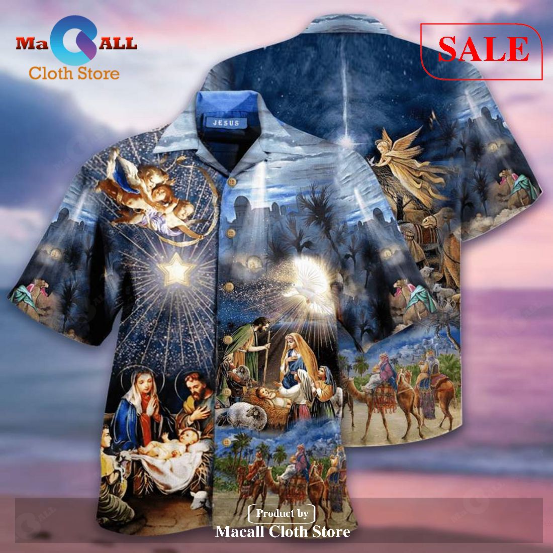 Amazing Jesus Was Born Christmas Day Hawaiian Aloha Shirts