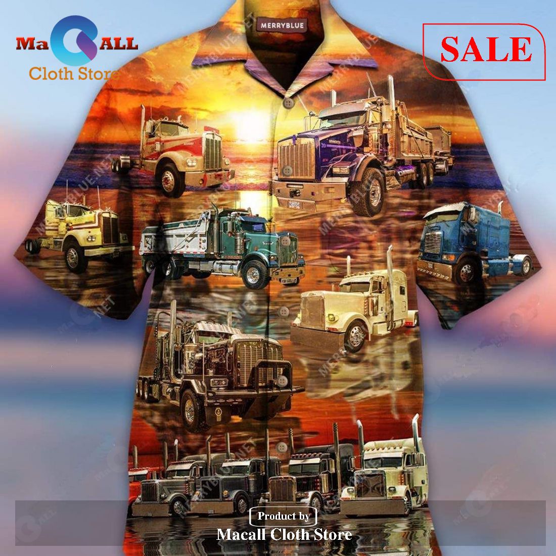 Amazing Love Trucks Unisex Hawaiian Aloha Shirts