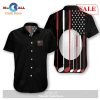 American Flag With Firefighter Unisex Colorful Hawaiian Shorts Beach Hawaiian Aloha Shirt