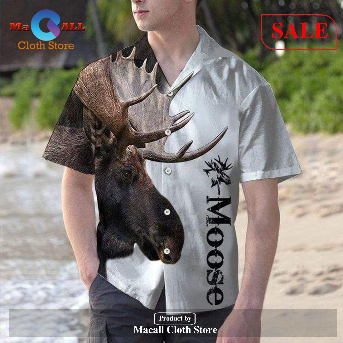 Awesome 3D Moose Hawaiian Aloha Shirts Awesome 3D Moose Hawaiian Aloha Shirts