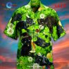 Black Map Tropical Sunset Print Hawaiian Men Women Beach Wear Hawaii Shirt