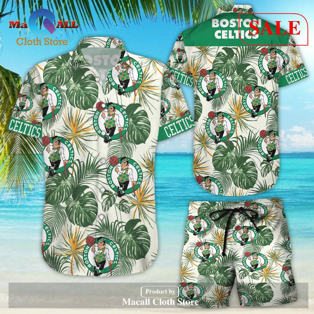 Boston Celtics Tropical Flower For Woman For Men Hawaiian Shirt