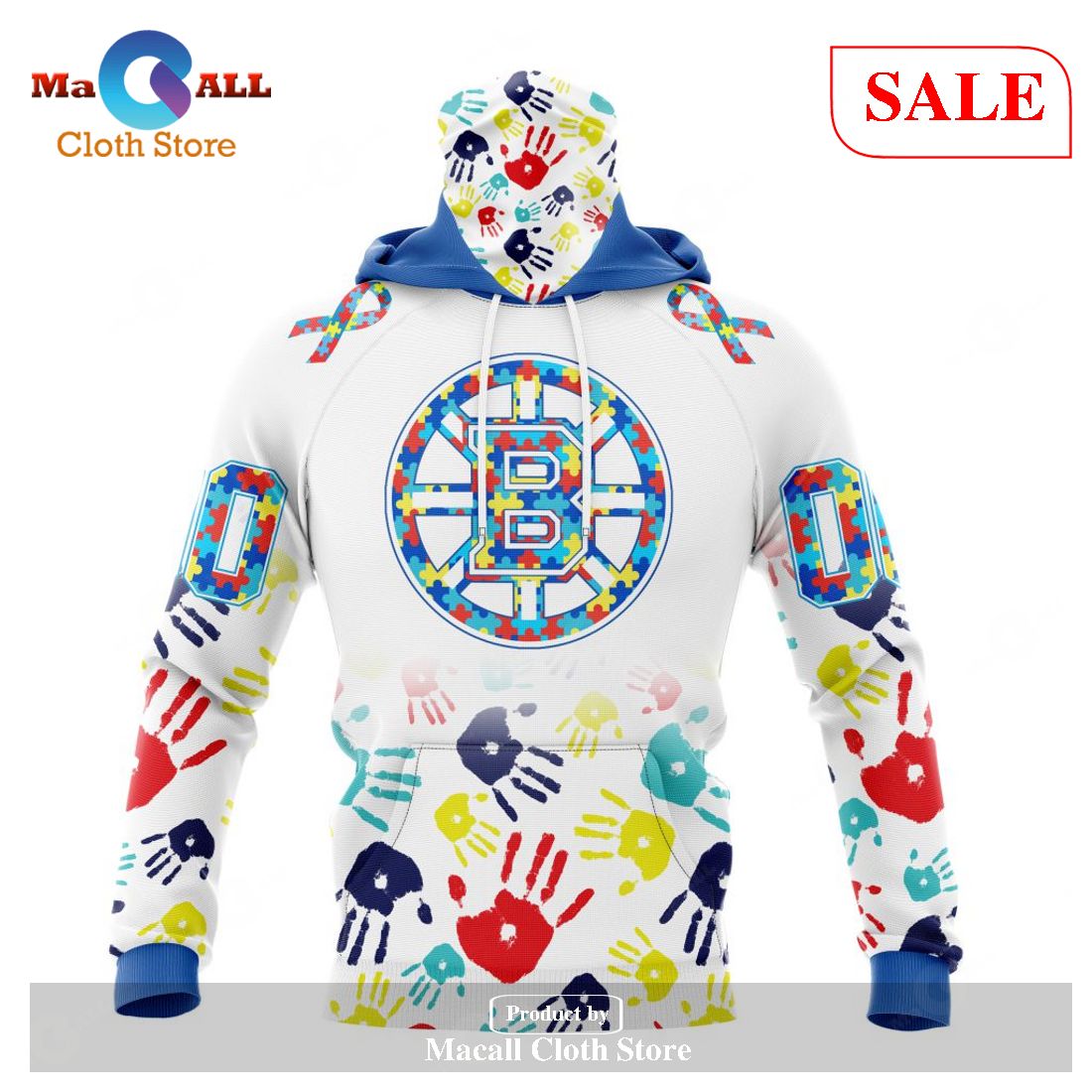 NHL Boston Bruins Special Autism Awareness Print Hoodie Sweatshirt 3D Custom  Number And Name - Banantees