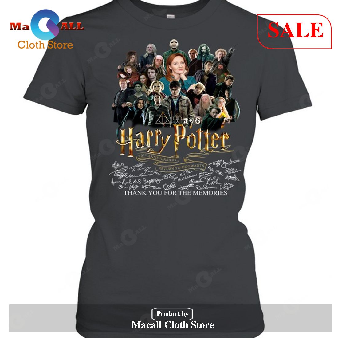 Harry Potter Signatures Thank You For The Memories-Unisex T-Shirt Limited Edition Harry Potter Signatures Thank You For The Memories-Unisex T-Shirt Limited Edition