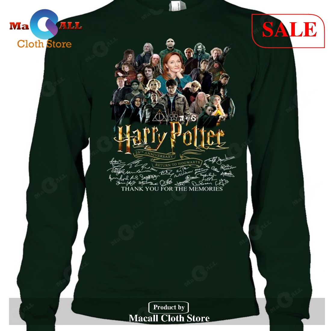 Harry Potter Signatures Thank You For The Memories-Unisex T-Shirt Limited Edition Harry Potter Signatures Thank You For The Memories-Unisex T-Shirt Limited Edition