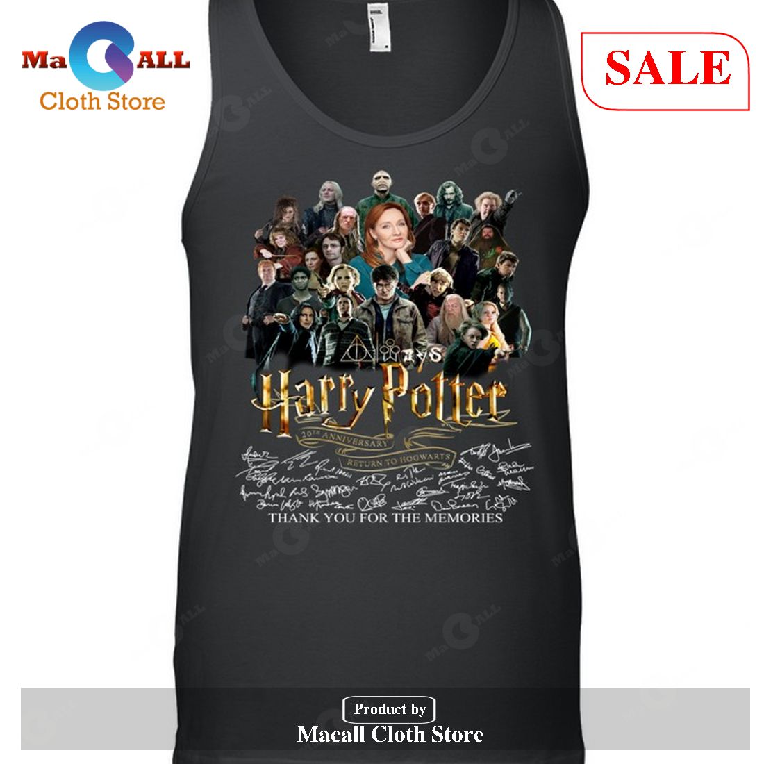 Harry Potter Signatures Thank You For The Memories-Unisex T-Shirt Limited Edition Harry Potter Signatures Thank You For The Memories-Unisex T-Shirt Limited Edition