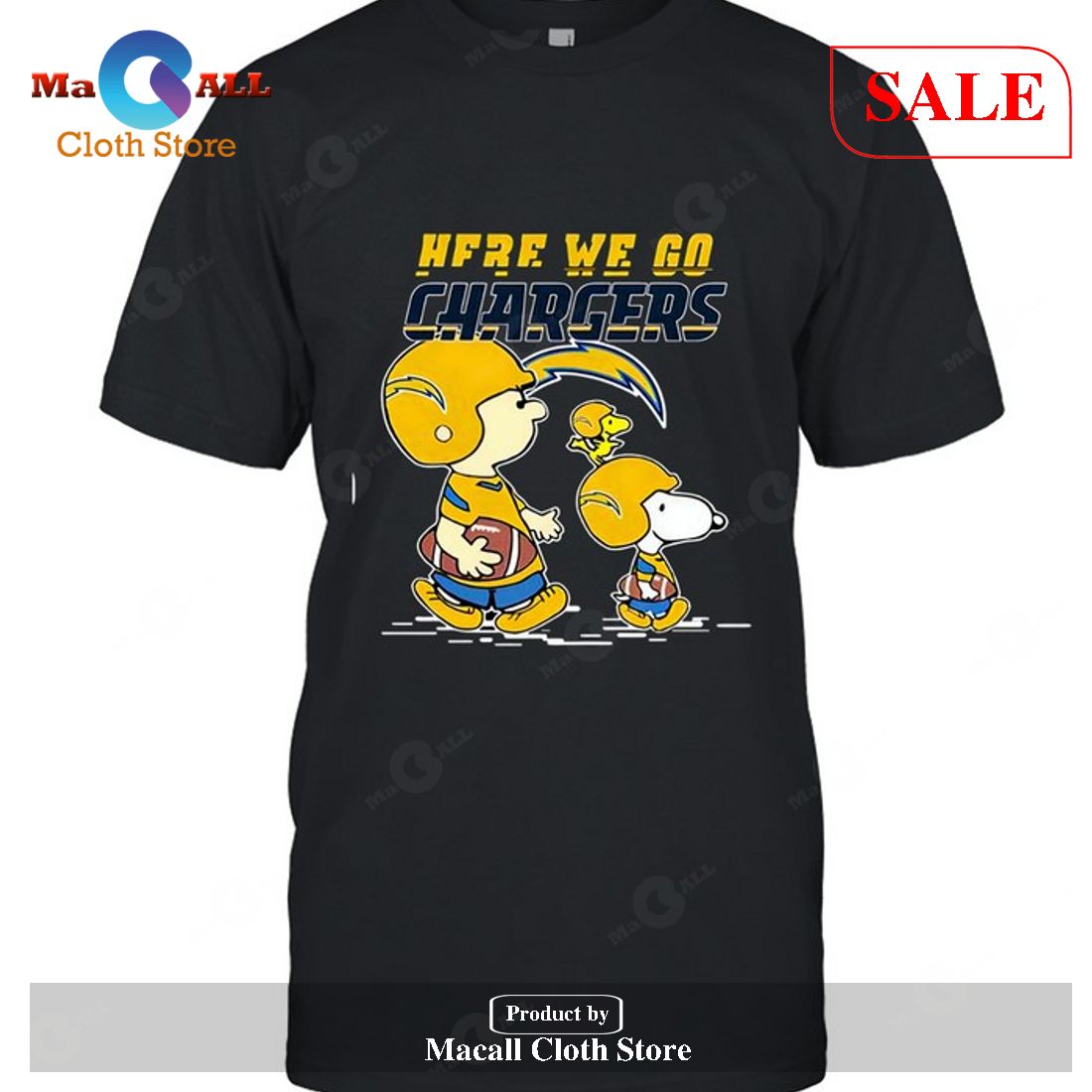 Los Angeles Chargers Here We Go Los Angeles Chargers Snoopy-Unisex T-Shirt Los Angeles Chargers Here We Go Los Angeles Chargers Snoopy-Unisex T-Shirt