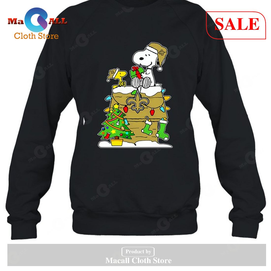 New Orleans Saints Snoopy Woodstock Christmas-Unisex T-Shirt - Macall ...