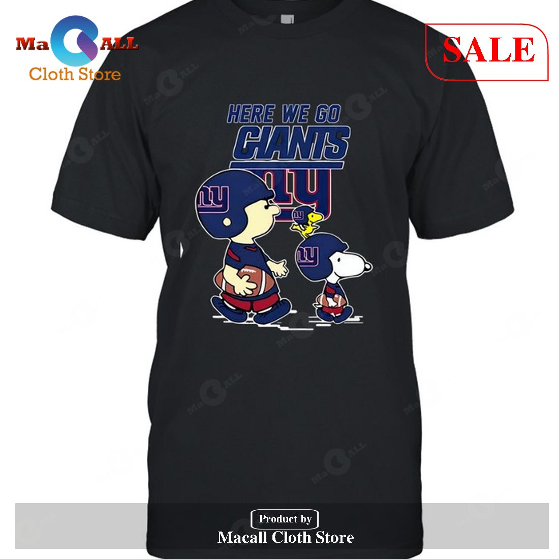 New York Giants Here We Go New York Giants Snoopy-Unisex T-Shirt New York Giants Here We Go New York Giants Snoopy-Unisex T-Shirt