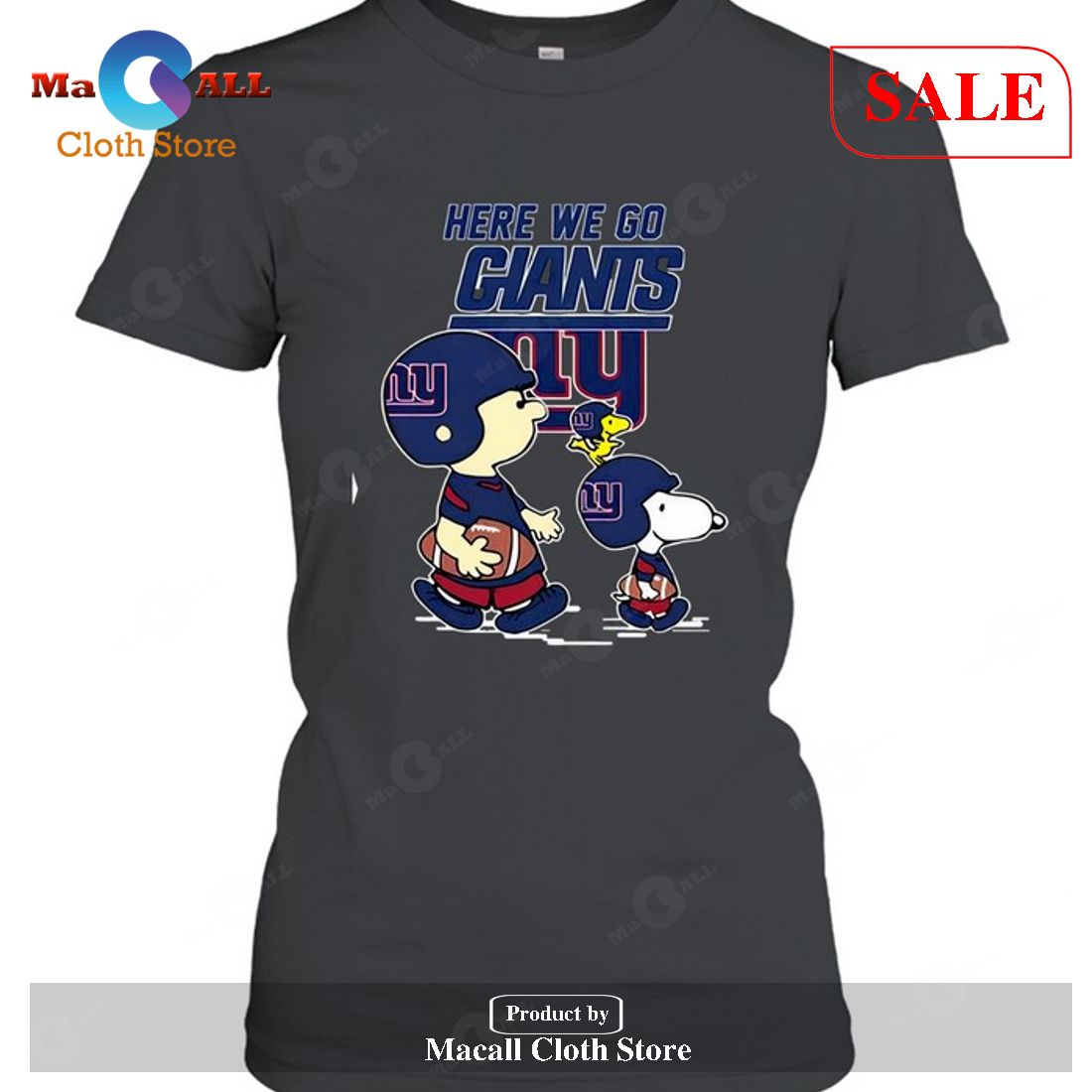 New York Giants Here We Go New York Giants Snoopy-Unisex T-Shirt New York Giants Here We Go New York Giants Snoopy-Unisex T-Shirt