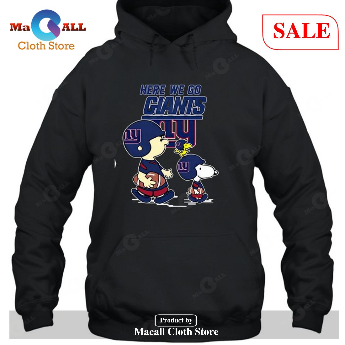 New York Giants Let's Play Football Together Snoopy NFL Women's V