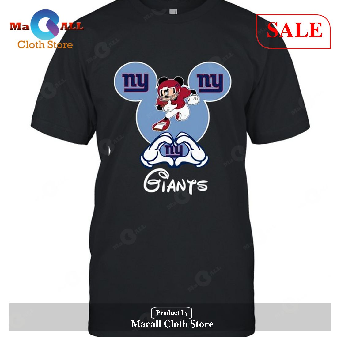 New York Giants Mickey-Unisex T-Shirt New York Giants Mickey-Unisex T-Shirt