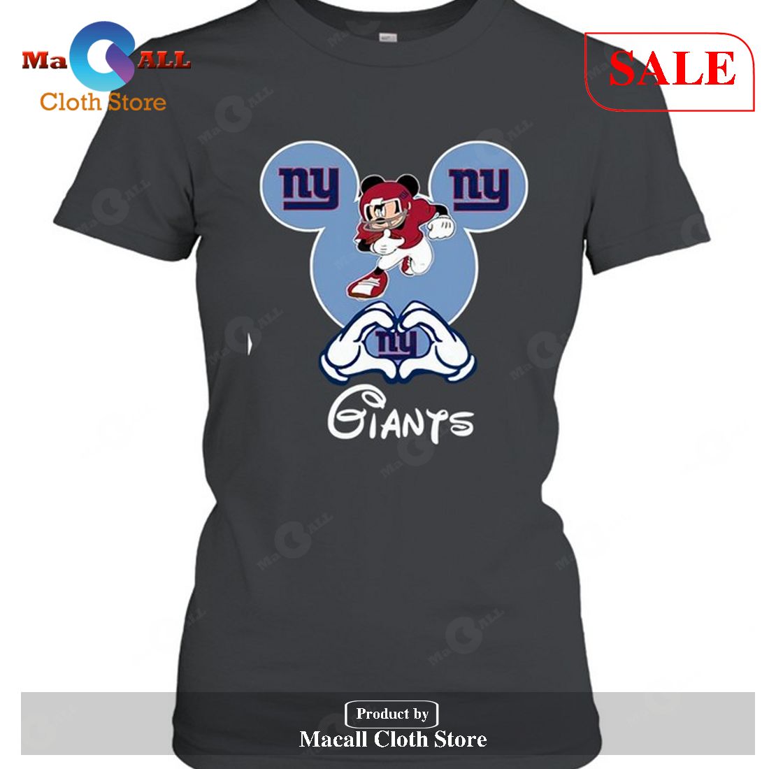 New York Giants Mickey-Unisex T-Shirt New York Giants Mickey-Unisex T-Shirt