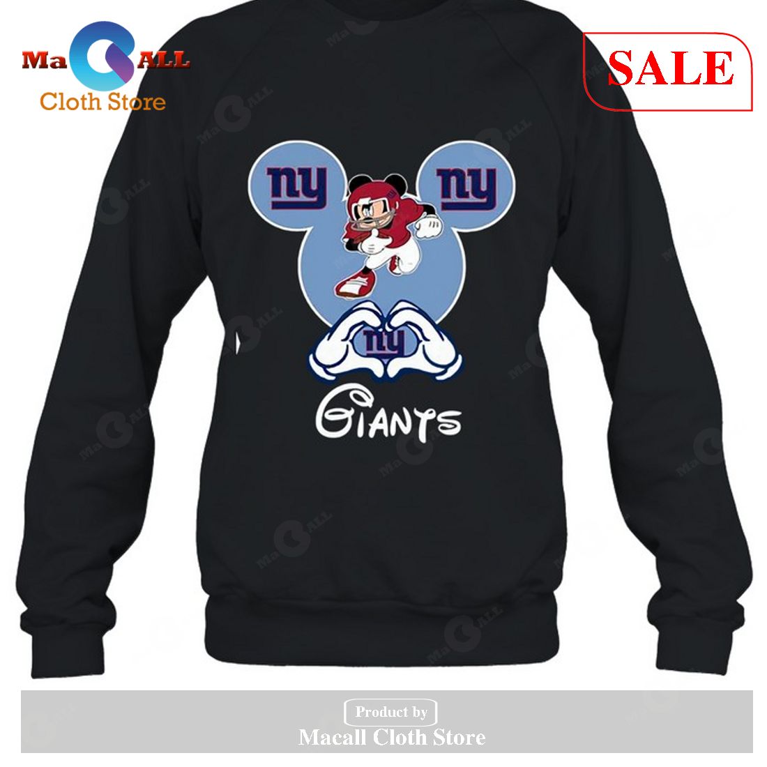 New York Giants Mickey-Unisex T-Shirt New York Giants Mickey-Unisex T-Shirt