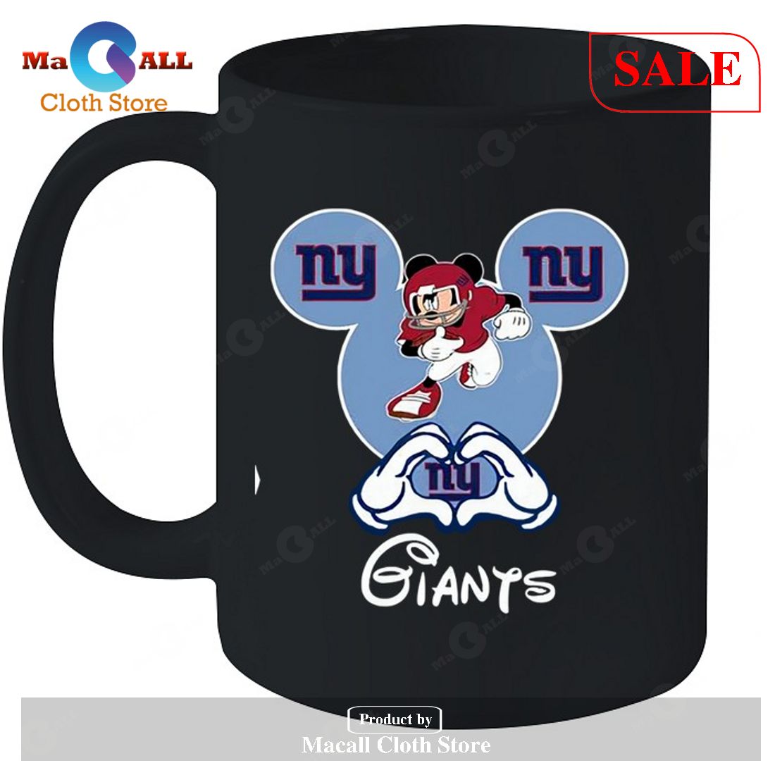 New York Giants Mickey-Unisex T-Shirt New York Giants Mickey-Unisex T-Shirt