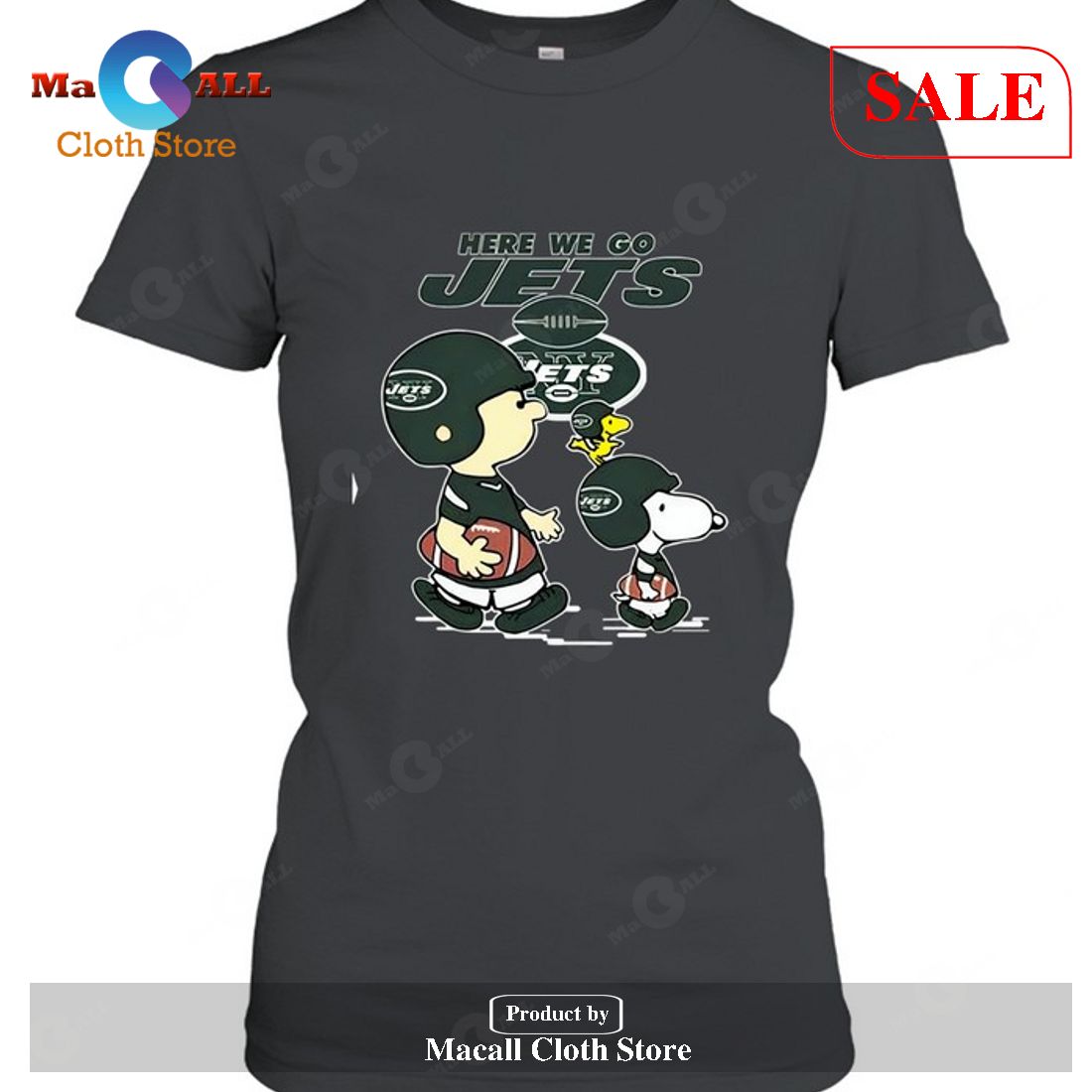 New York Jets Here We Go New York Jets Snoopy-Unisex T-Shirt New York Jets Here We Go New York Jets Snoopy-Unisex T-Shirt