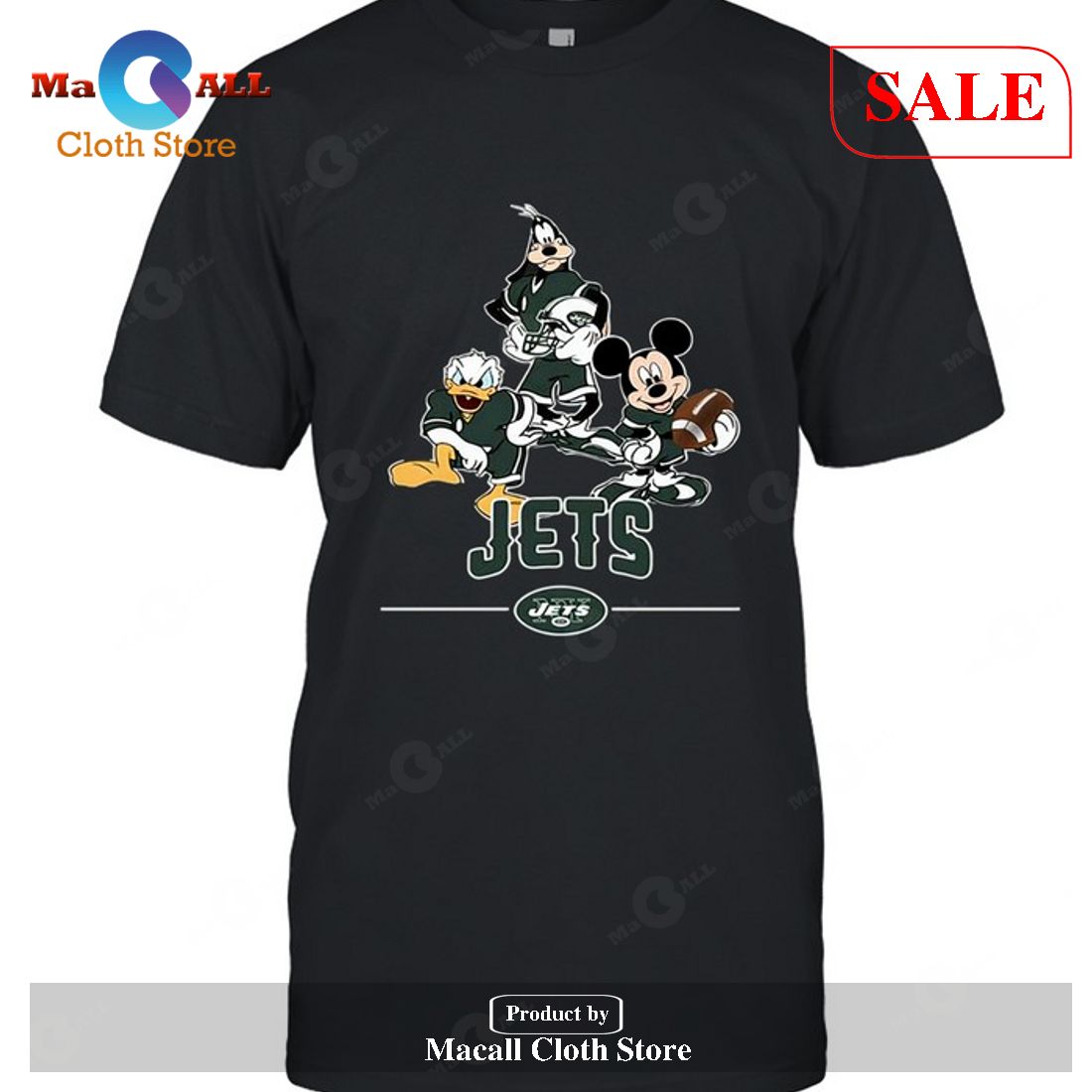 New York Jets Mickey Donald Goofy Fan-Unisex T-Shirt New York Jets Mickey Donald Goofy Fan-Unisex T-Shirt