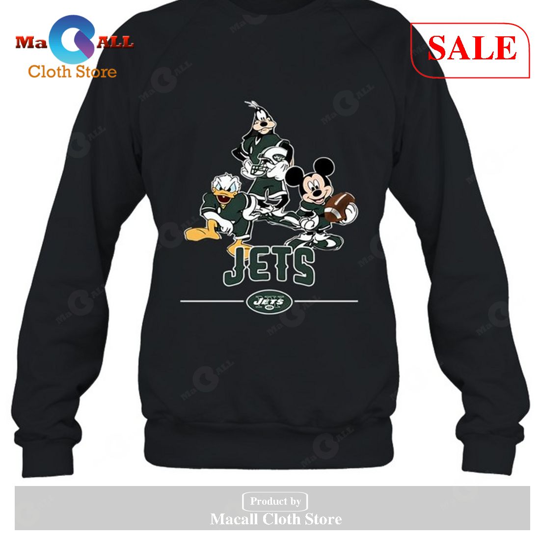 New York Jets Mickey Donald Goofy Fan-Unisex T-Shirt New York Jets Mickey Donald Goofy Fan-Unisex T-Shirt
