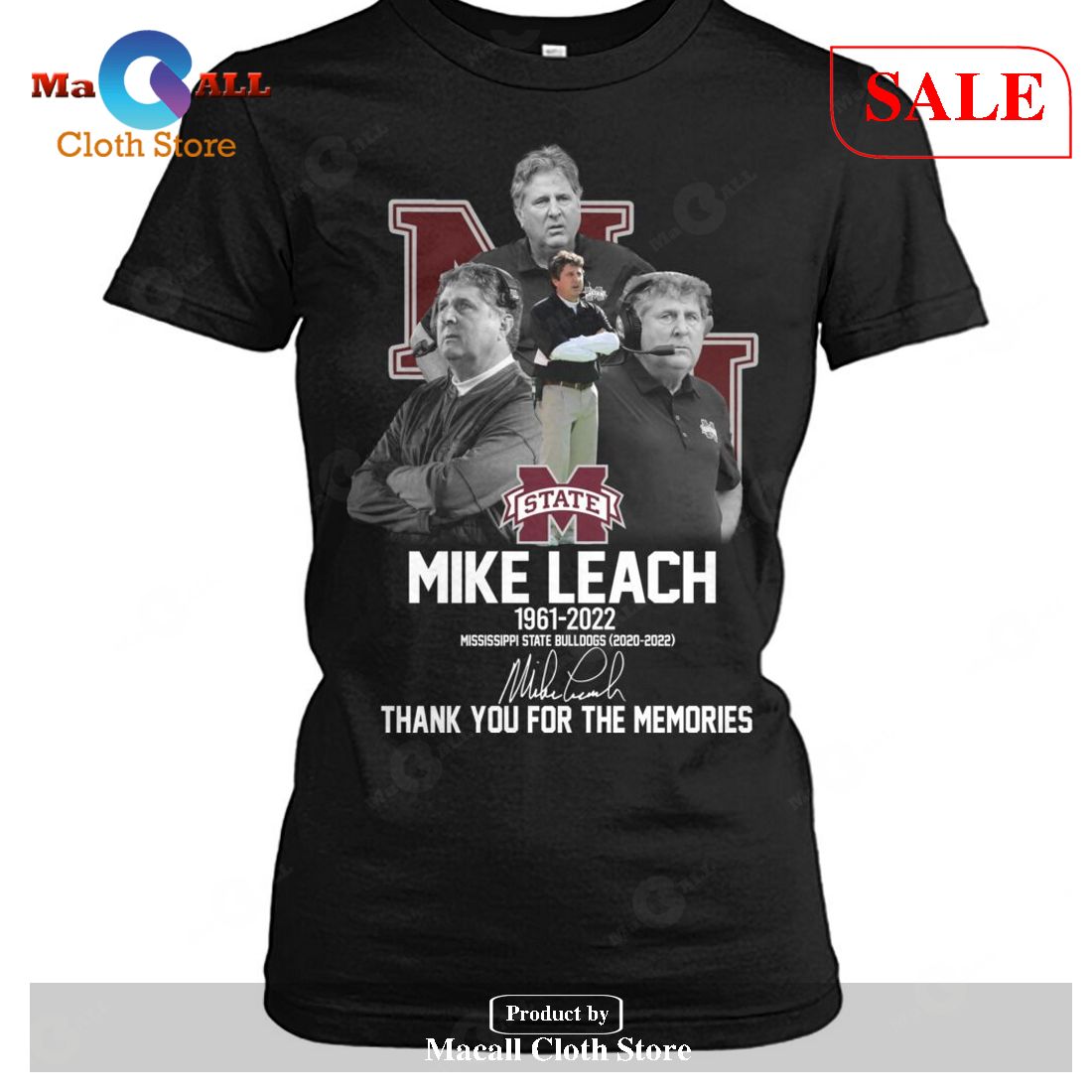 State Mike Leach 1961-2022 Signatures Thank You For The Memories-Unisex T-Shirt State Mike Leach 1961-2022 Signatures Thank You For The Memories-Unisex T-Shirt