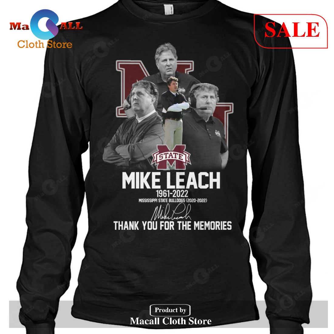 State Mike Leach 1961-2022 Signatures Thank You For The Memories-Unisex T-Shirt State Mike Leach 1961-2022 Signatures Thank You For The Memories-Unisex T-Shirt