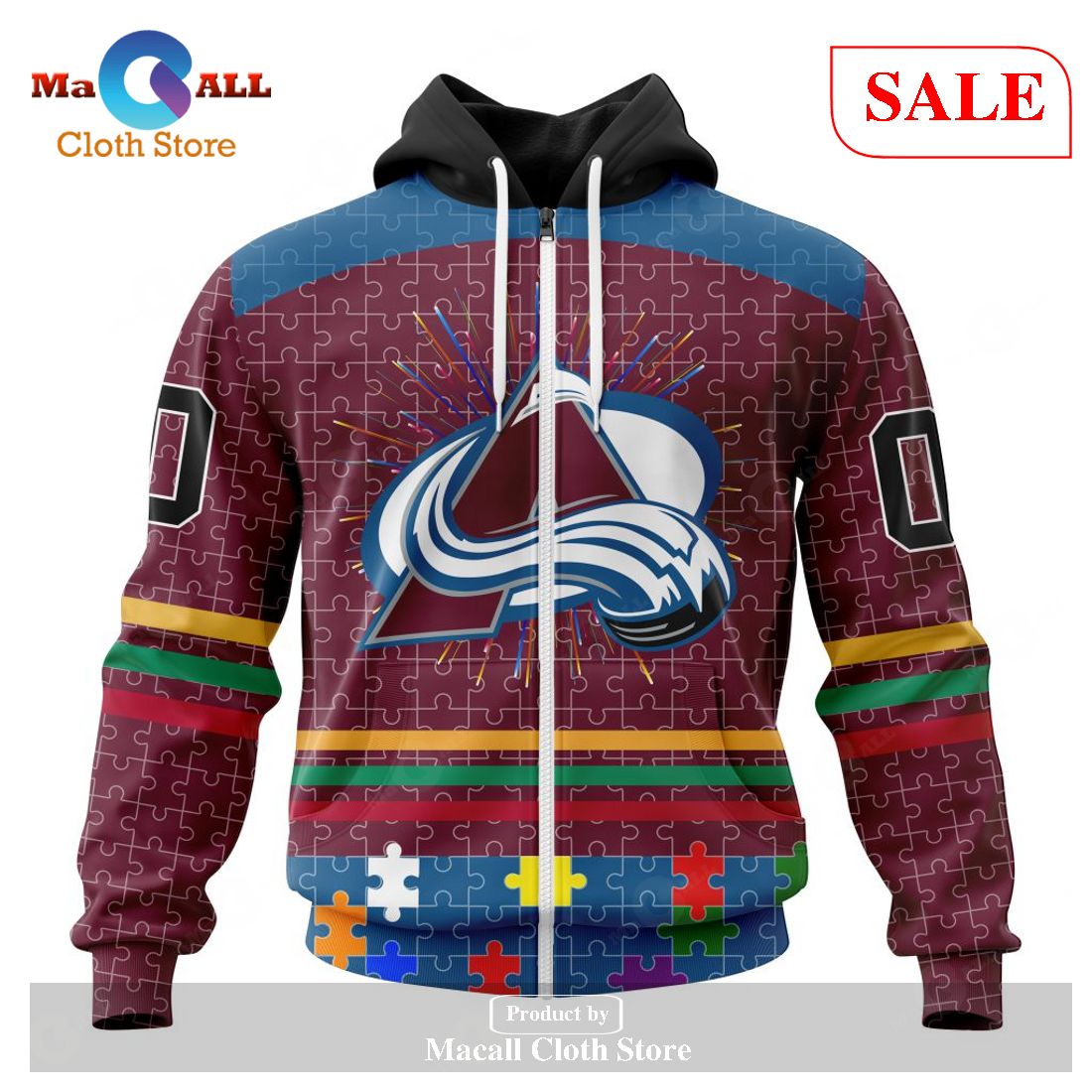 [SALE] Personalized NHL Colorado Avalanche – Specialized Fearless Aganst Autism Hoodie Sweatshirt 3D