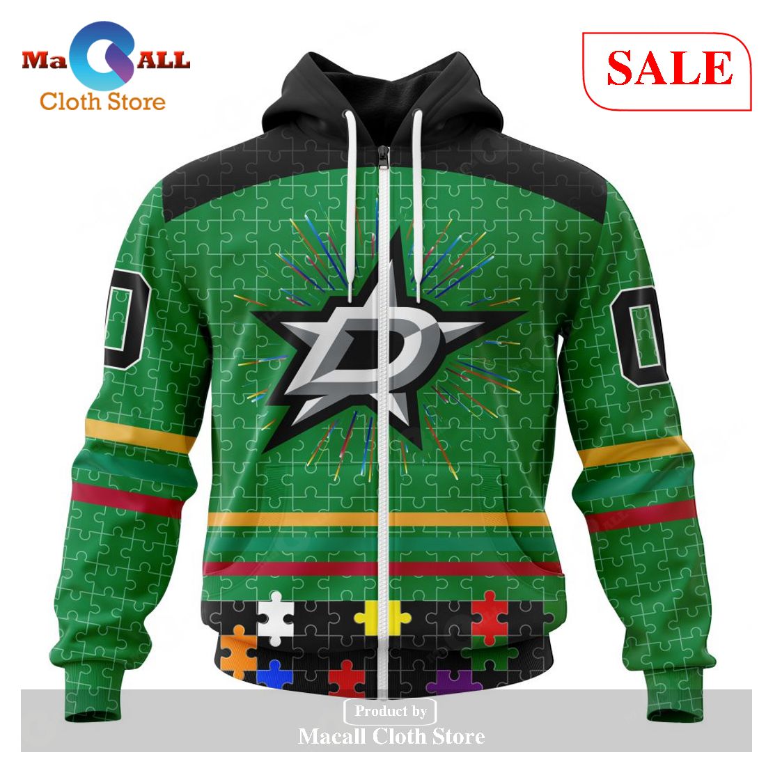 [SALE] Personalized NHL Dallas Stars – Specialized Fearless Aganst Autism Hoodie Sweatshirt 3D