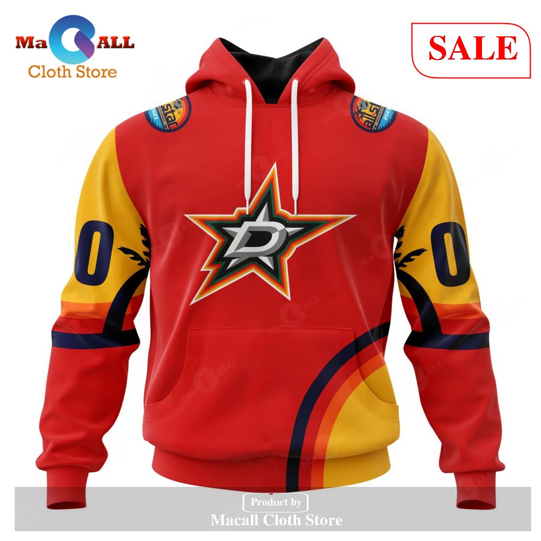 [SALE] Personalized NHL Dallas Stars Special ALL-Star Game Design With Florida Sunset Hoodie Sweatshirt 3D
