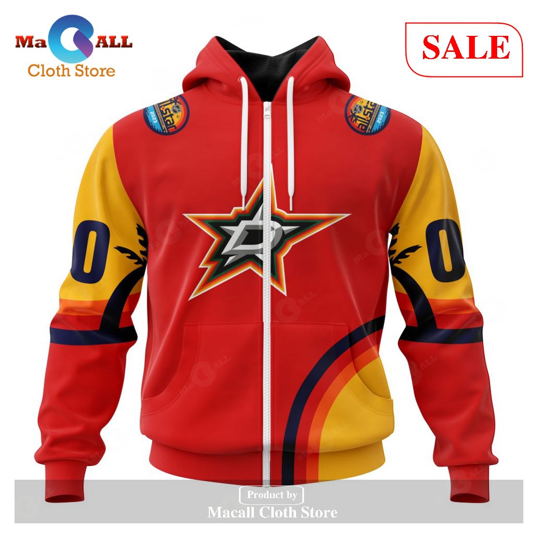 [SALE] Personalized NHL Dallas Stars Special ALL-Star Game Design With Florida Sunset Hoodie Sweatshirt 3D