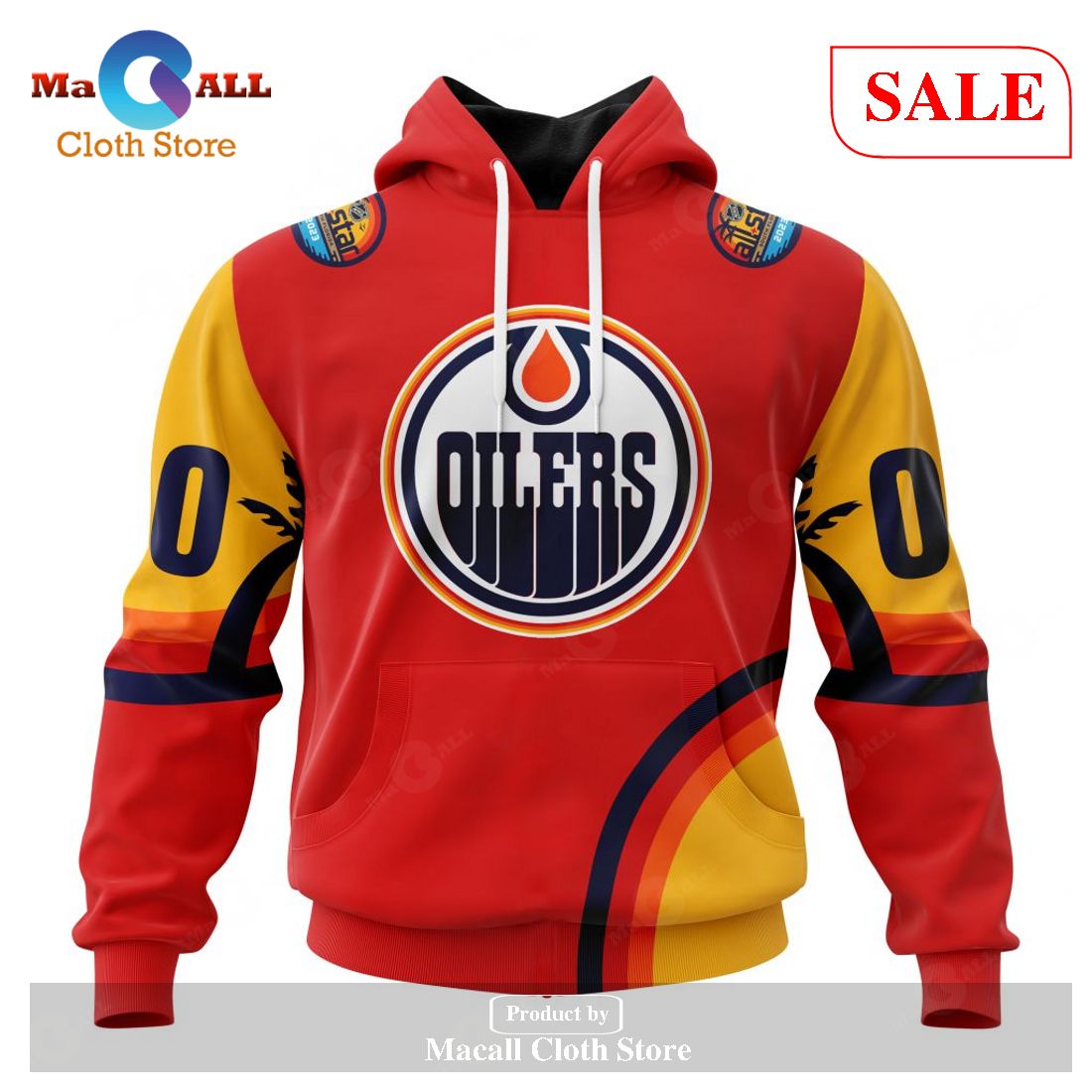 [SALE] Personalized NHL Edmonton Oilers Special ALL-Star Game Design With Florida Sunset Hoodie Sweatshirt 3D