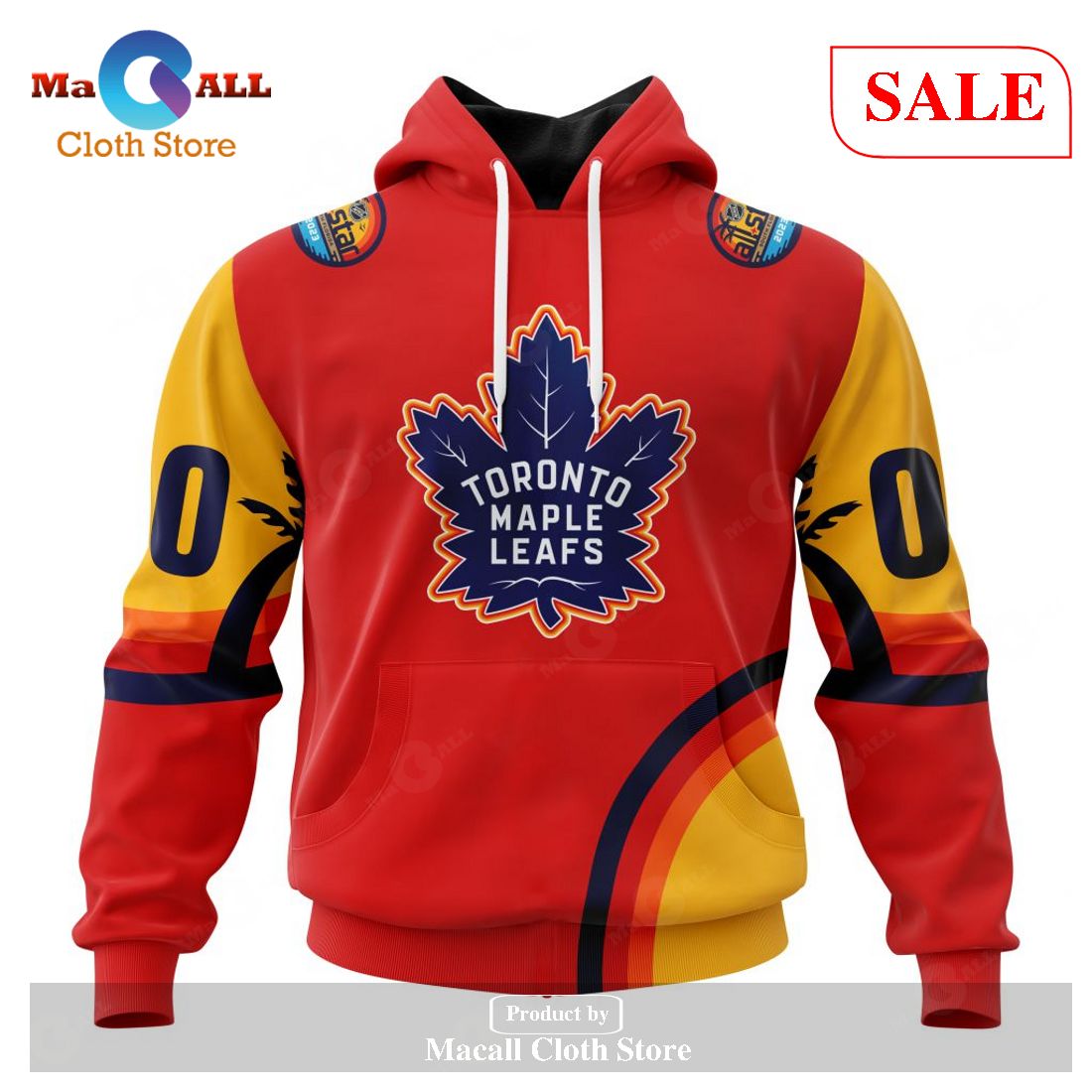 [SALE] Personalized NHL Toronto Maple Leafs Special ALL-Star Game Design With Florida Sunset Hoodie Sweatshirt 3D