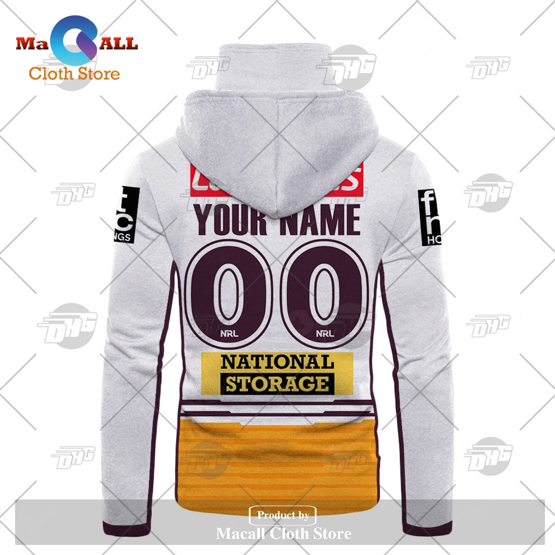 Personalize NRL Brisbane Broncos 2023 Away Jersey Hoodie Sweatshirt 3D Personalize NRL Brisbane Broncos 2023 Away Jersey Hoodie Sweatshirt 3D