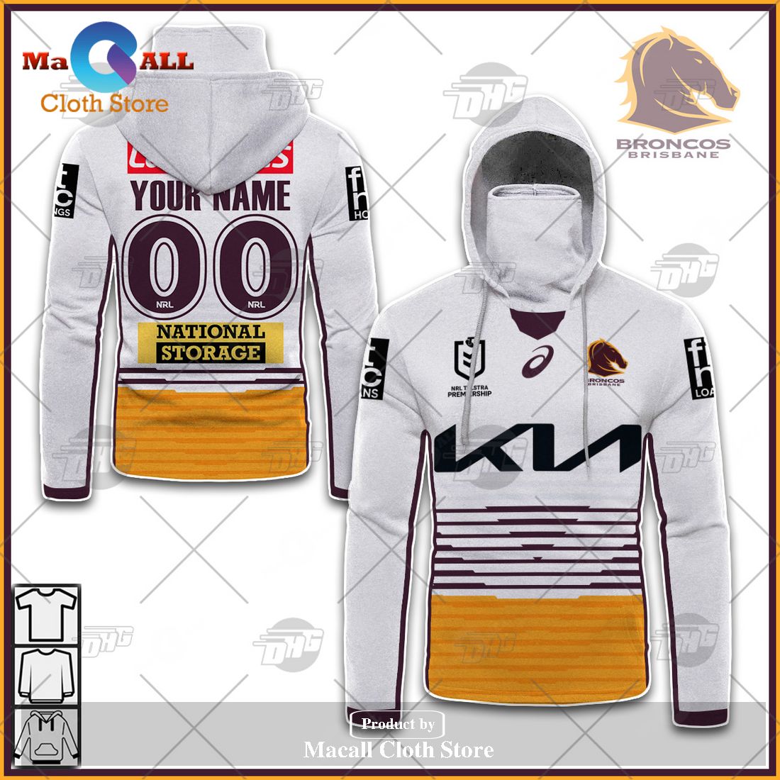 Personalize NRL Brisbane Broncos 2023 Away Jersey Hoodie Sweatshirt 3D Personalize NRL Brisbane Broncos 2023 Away Jersey Hoodie Sweatshirt 3D
