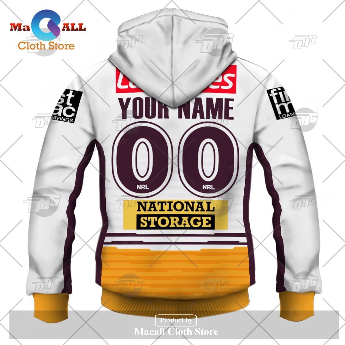 Personalize NRL Brisbane Broncos 2023 Away Jersey Hoodie Sweatshirt 3D Personalize NRL Brisbane Broncos 2023 Away Jersey Hoodie Sweatshirt 3D