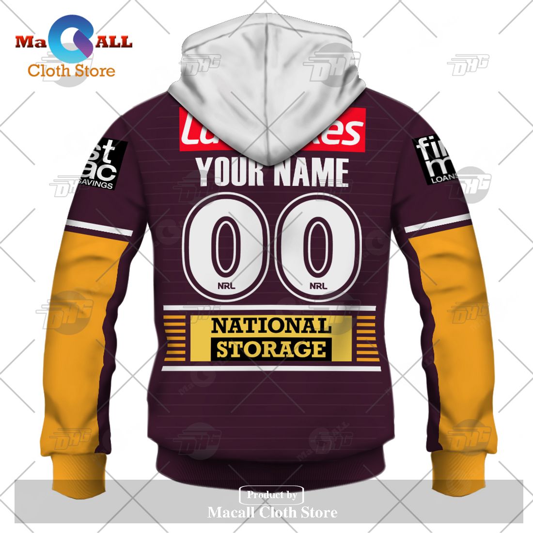 Personalize NRL Brisbane Broncos 2023 Home Jersey Hoodie Sweatshirt 3D Personalize NRL Brisbane Broncos 2023 Home Jersey Hoodie Sweatshirt 3D