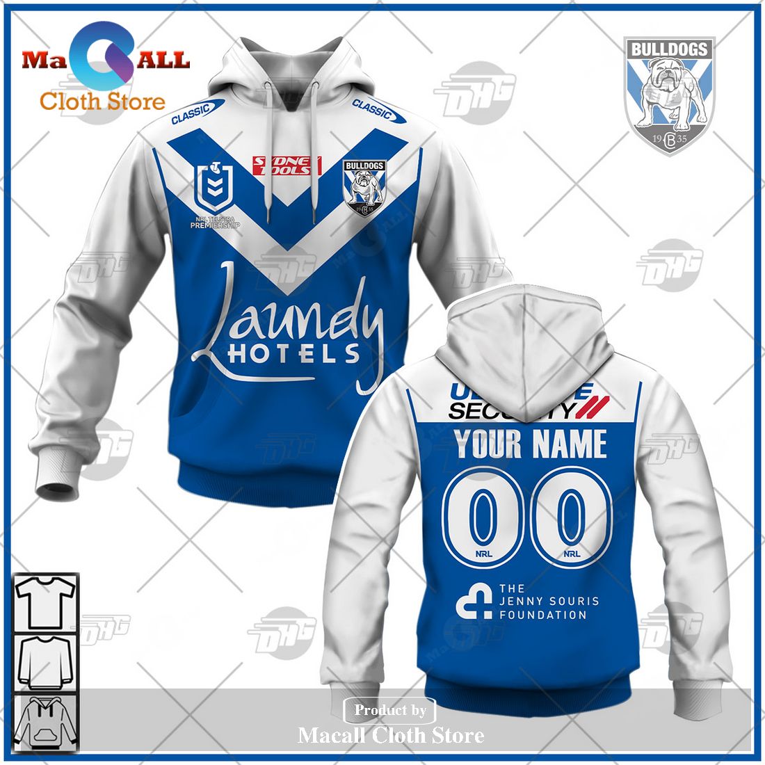 Personalize NRL Canterbury-Bankstown Bulldogs 2023 Away Jersey Hoodie Sweatshirt 3D Personalize NRL Canterbury-Bankstown Bulldogs 2023 Away Jersey Hoodie Sweatshirt 3D