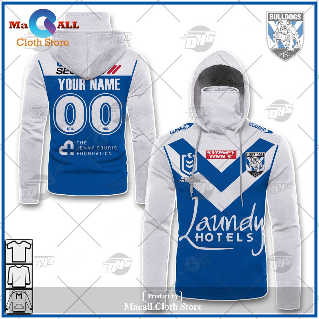 Personalize NRL Canterbury-Bankstown Bulldogs 2023 Away Jersey Hoodie Sweatshirt 3D Personalize NRL Canterbury-Bankstown Bulldogs 2023 Away Jersey Hoodie Sweatshirt 3D