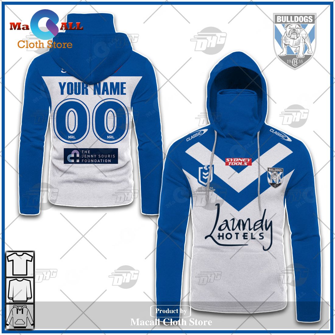 Personalize NRL Canterbury-Bankstown Bulldogs 2023 Home Jersey Hoodie Sweatshirt 3D Personalize NRL Canterbury-Bankstown Bulldogs 2023 Home Jersey Hoodie Sweatshirt 3D