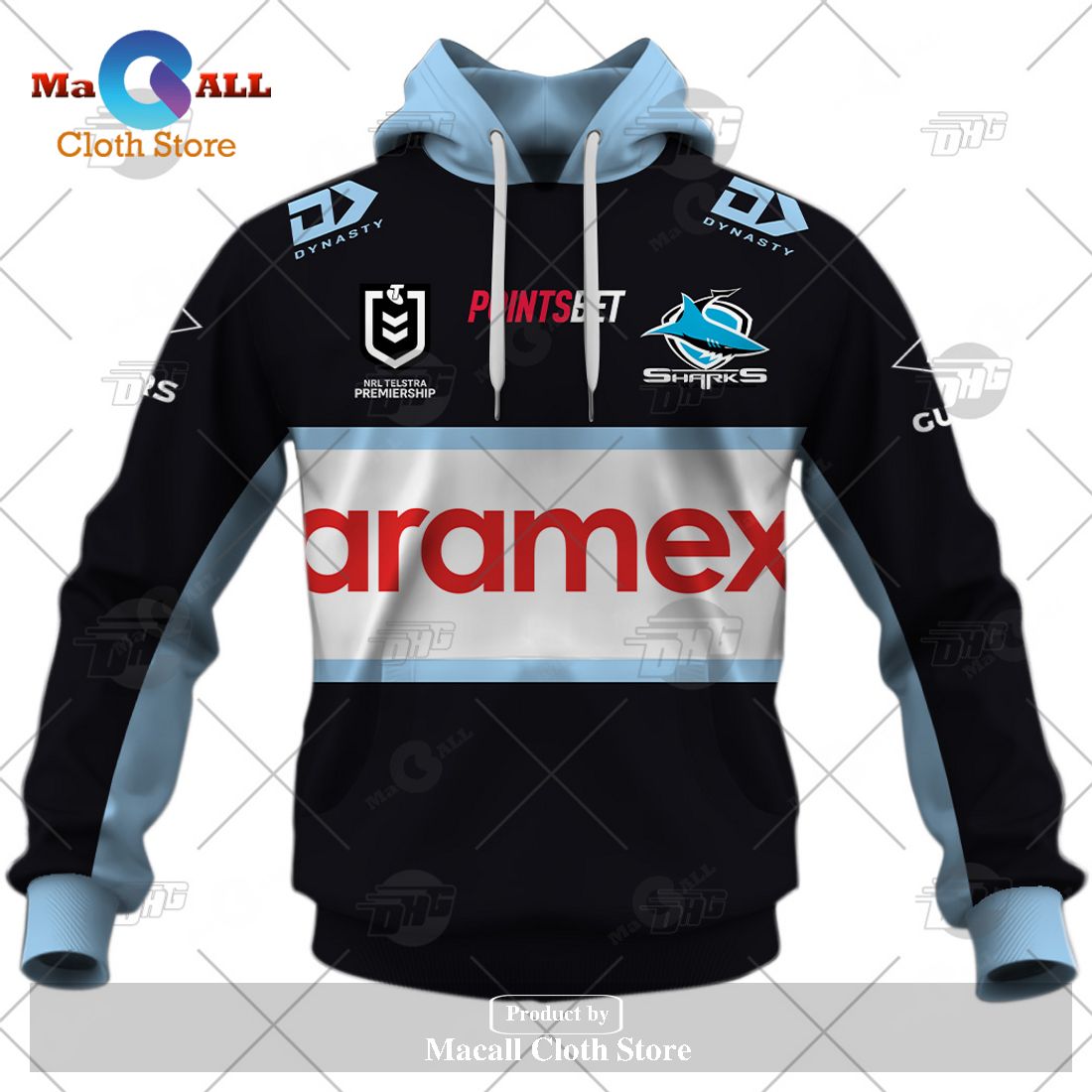 Personalize NRL Cronulla-Sutherland Sharks 2023 Away Jersey Hoodie Sweatshirt 3D Personalize NRL Cronulla-Sutherland Sharks 2023 Away Jersey Hoodie Sweatshirt 3D