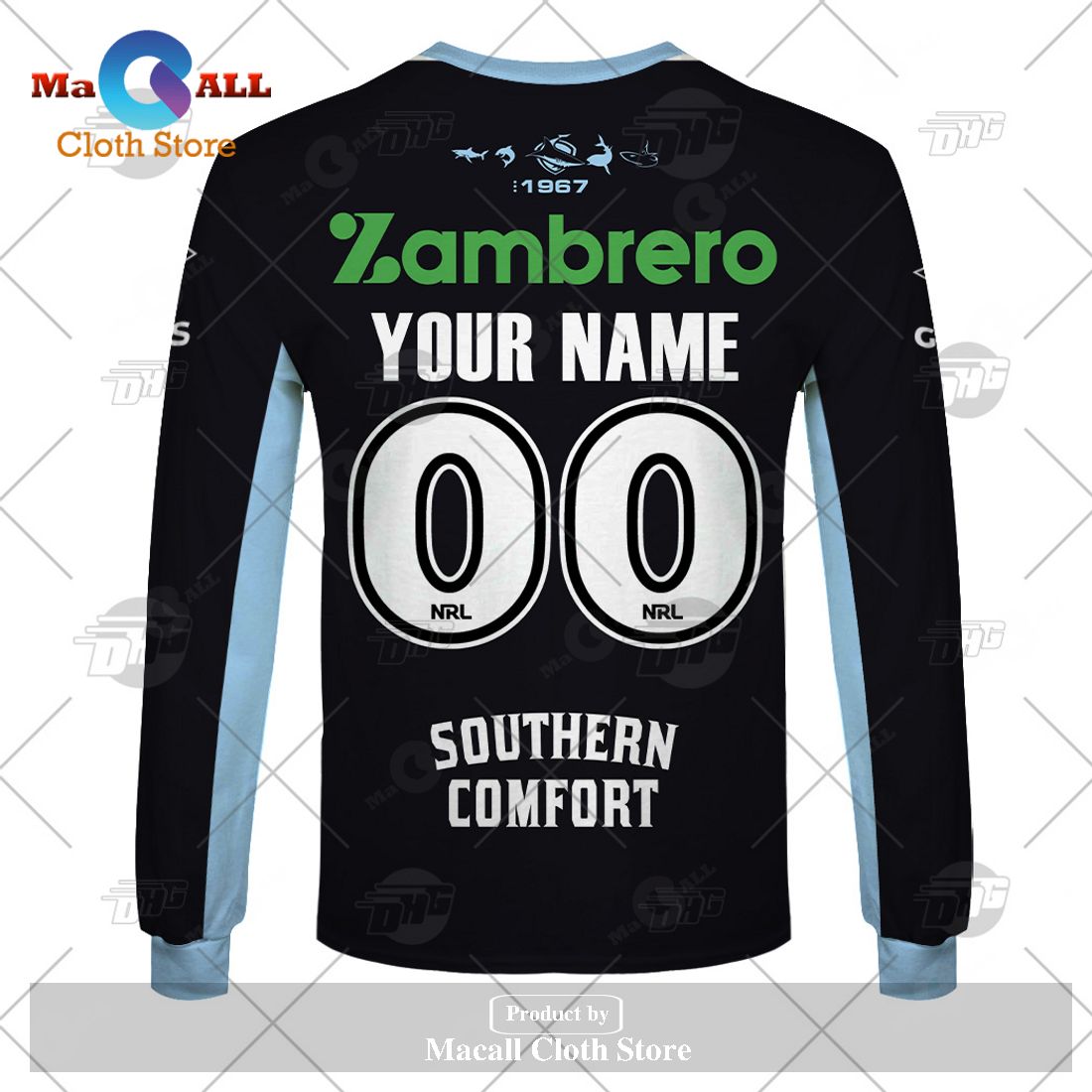 Personalize NRL Cronulla-Sutherland Sharks 2023 Away Jersey Hoodie Sweatshirt 3D Personalize NRL Cronulla-Sutherland Sharks 2023 Away Jersey Hoodie Sweatshirt 3D