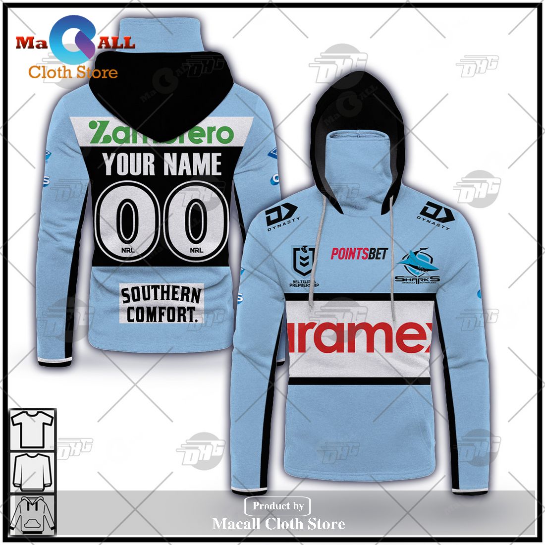 Personalize NRL Cronulla-Sutherland Sharks 2023 Home Jersey Hoodie Sweatshirt 3D Personalize NRL Cronulla-Sutherland Sharks 2023 Home Jersey Hoodie Sweatshirt 3D