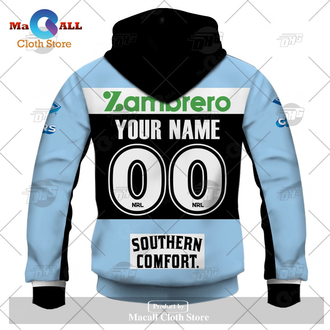 Personalize NRL Cronulla-Sutherland Sharks 2023 Home Jersey Hoodie Sweatshirt 3D Personalize NRL Cronulla-Sutherland Sharks 2023 Home Jersey Hoodie Sweatshirt 3D