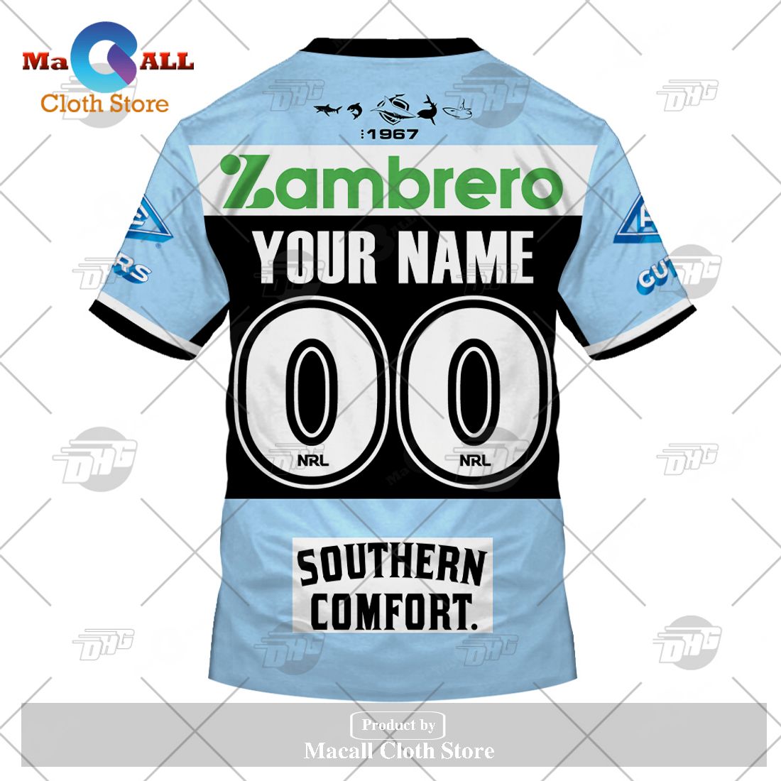 Personalize NRL Cronulla-Sutherland Sharks 2023 Home Jersey Hoodie Sweatshirt 3D Personalize NRL Cronulla-Sutherland Sharks 2023 Home Jersey Hoodie Sweatshirt 3D