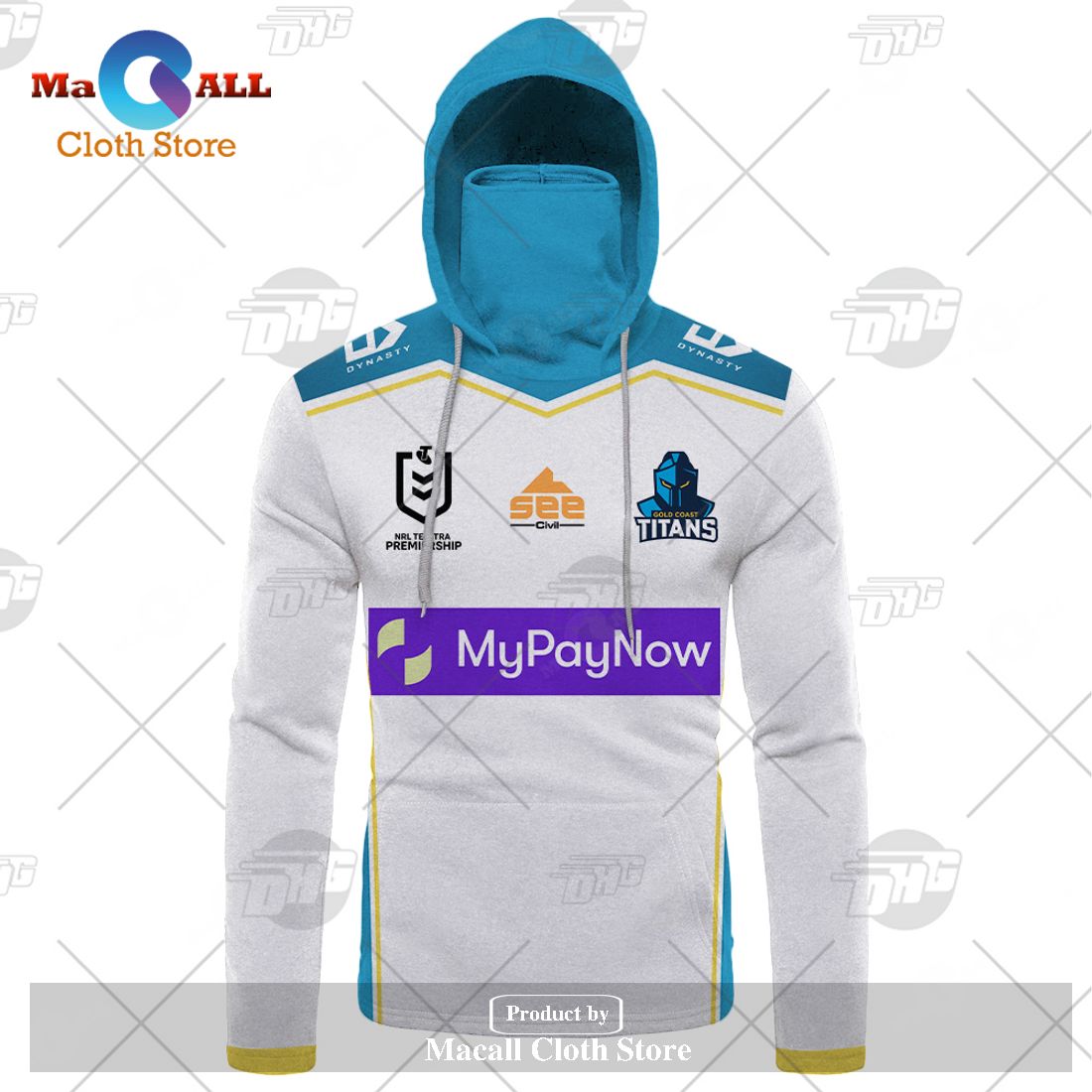 Personalize NRL Gold Coast Titans 2023 Away Jersey Hoodie Sweatshirt 3D Personalize NRL Gold Coast Titans 2023 Away Jersey Hoodie Sweatshirt 3D