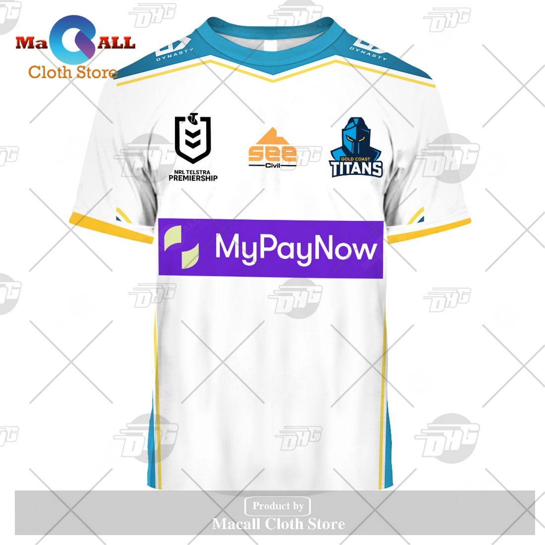Personalize NRL Gold Coast Titans 2023 Away Jersey Hoodie Sweatshirt 3D Personalize NRL Gold Coast Titans 2023 Away Jersey Hoodie Sweatshirt 3D