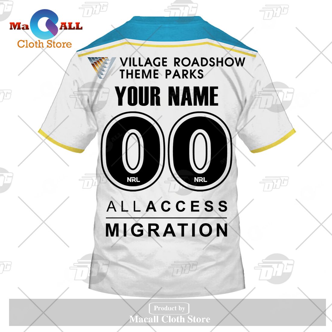 Personalize NRL Gold Coast Titans 2023 Away Jersey Hoodie Sweatshirt 3D Personalize NRL Gold Coast Titans 2023 Away Jersey Hoodie Sweatshirt 3D