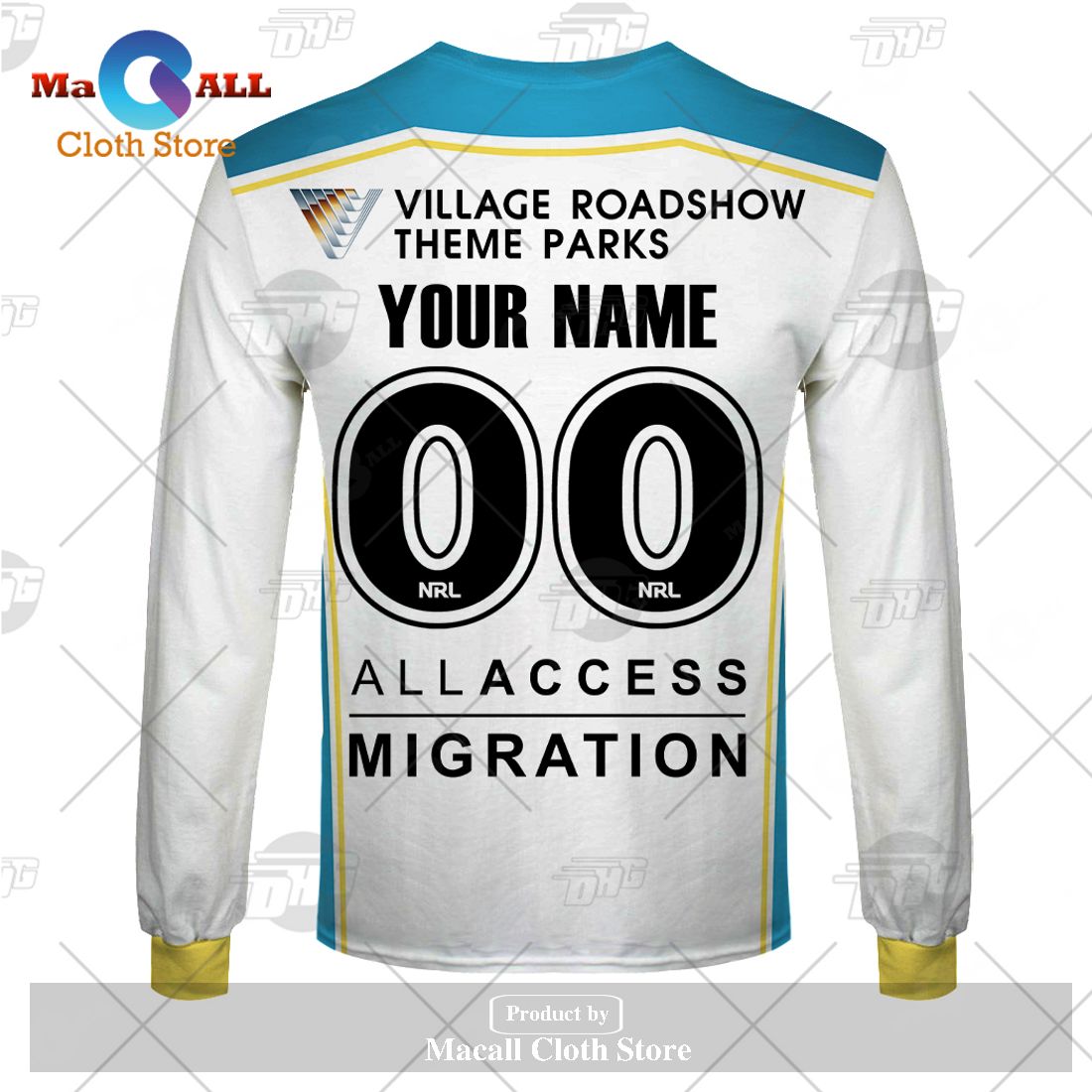 Personalize NRL Gold Coast Titans 2023 Away Jersey Hoodie Sweatshirt 3D Personalize NRL Gold Coast Titans 2023 Away Jersey Hoodie Sweatshirt 3D