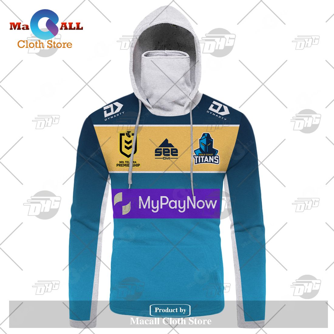 Personalize NRL Gold Coast Titans 2023 Home Jersey Hoodie Sweatshirt 3D