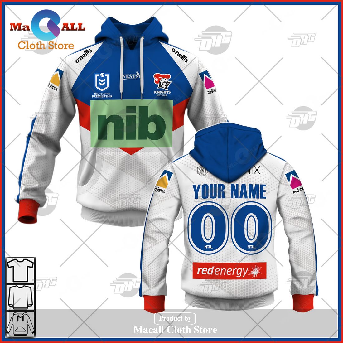 Personalize NRL Newcastle Knights 2023 Away Jersey Hoodie Sweatshirt 3D Personalize NRL Newcastle Knights 2023 Away Jersey Hoodie Sweatshirt 3D