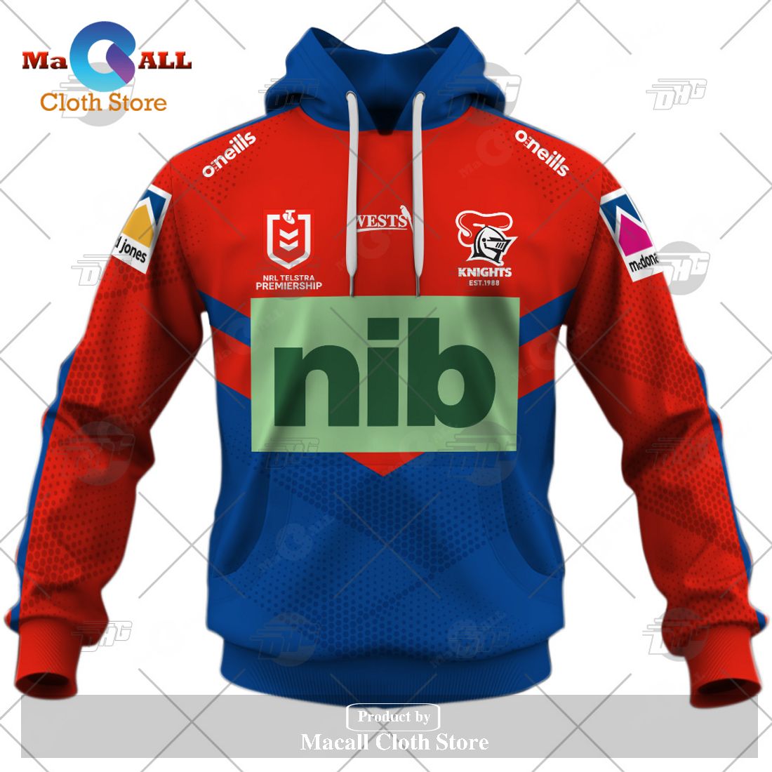 Personalize NRL Newcastle Knights 2023 Home Jersey Hoodie Sweatshirt 3D Personalize NRL Newcastle Knights 2023 Home Jersey Hoodie Sweatshirt 3D