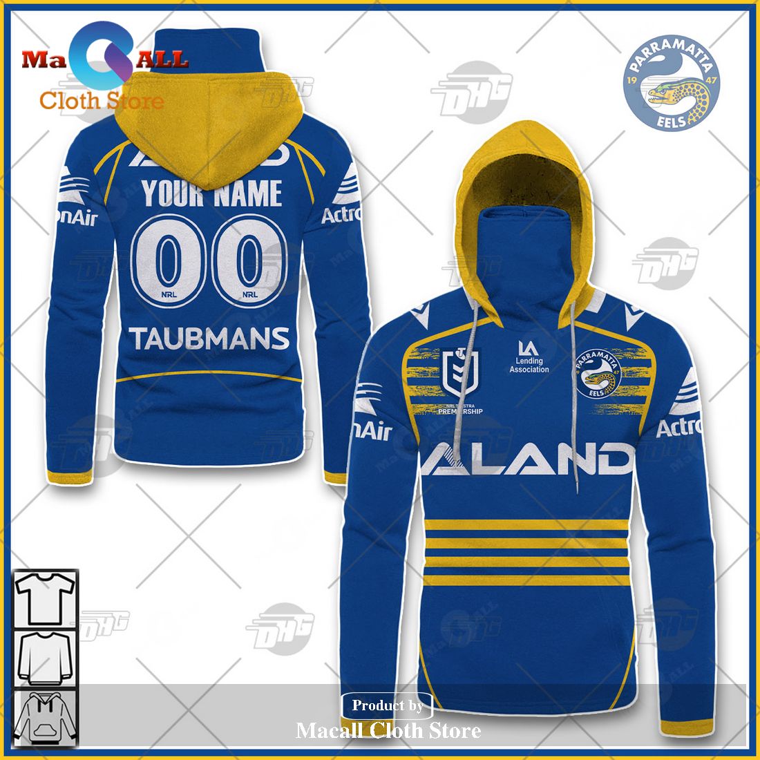 Personalize NRL Parramatta Eels 2023 Home Jersey Hoodie Sweatshirt 3D ...